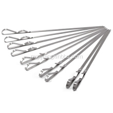 Kabob Skewers 17&quot; Stainless Steel Barbecue Skewers